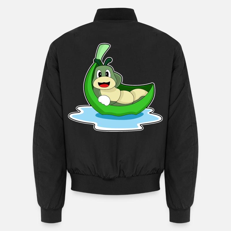 Caterpillar Leaf Boat - Bomber unisexe - noir