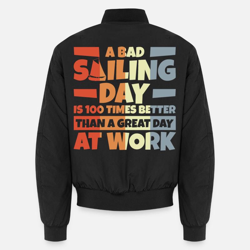 Segelboot Spruch Unisex Bomberjacke
