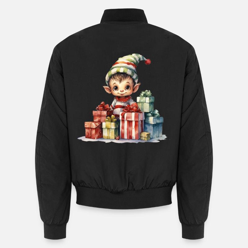 Winterzauber Elf Geschenke - Unisex Bomberjacke - Schwarz