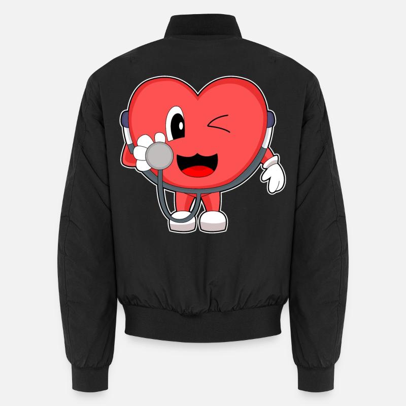 Stéthoscopes cardiologues - Bomber unisexe - noir