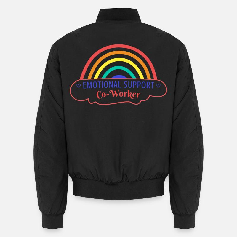 Emotional Support Employee Work Beast Red Unisex Bomber Jacket