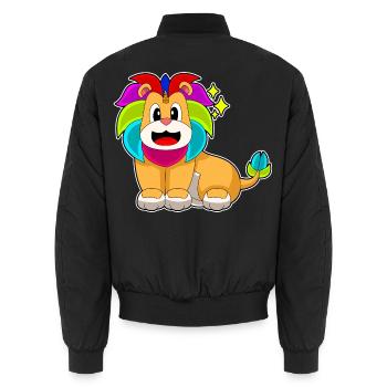 Licorne Lion - Bomber unisexe - noir - Dos - AI Model Male 185 light (185cm)