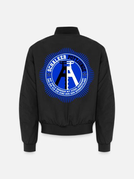 Schalker Pottjunge | Farben änderbar - Unisex Bomberjacke - Schwarz