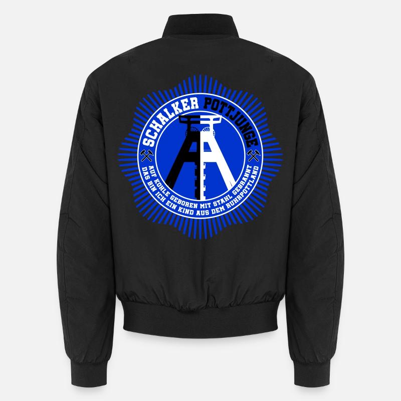 Schalker Pottjunge | Farben änderbar - Unisex Bomberjacke - Schwarz