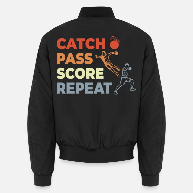 Handball Techniques - Unisex Bomber Jacket - black