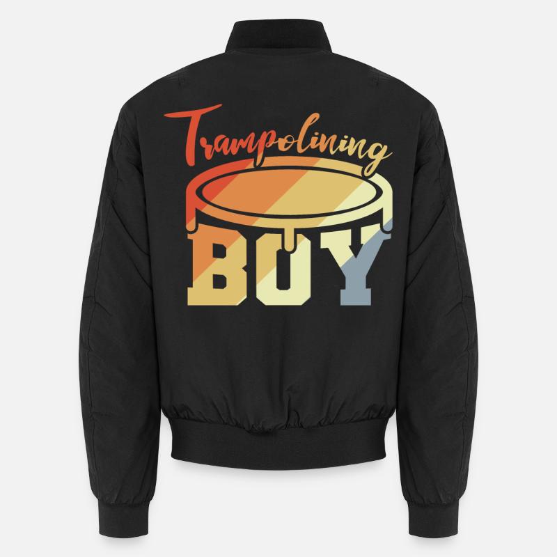 Trampoline Boy - Unisex Bomber Jacket - black
