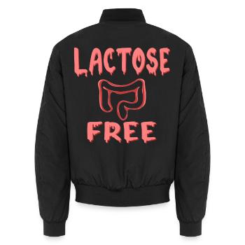 LAKTOSEFREIE DIÄT - DARM - Unisex Bomberjacke - Schwarz - Hinten - AI Model Male 185 light (185cm)