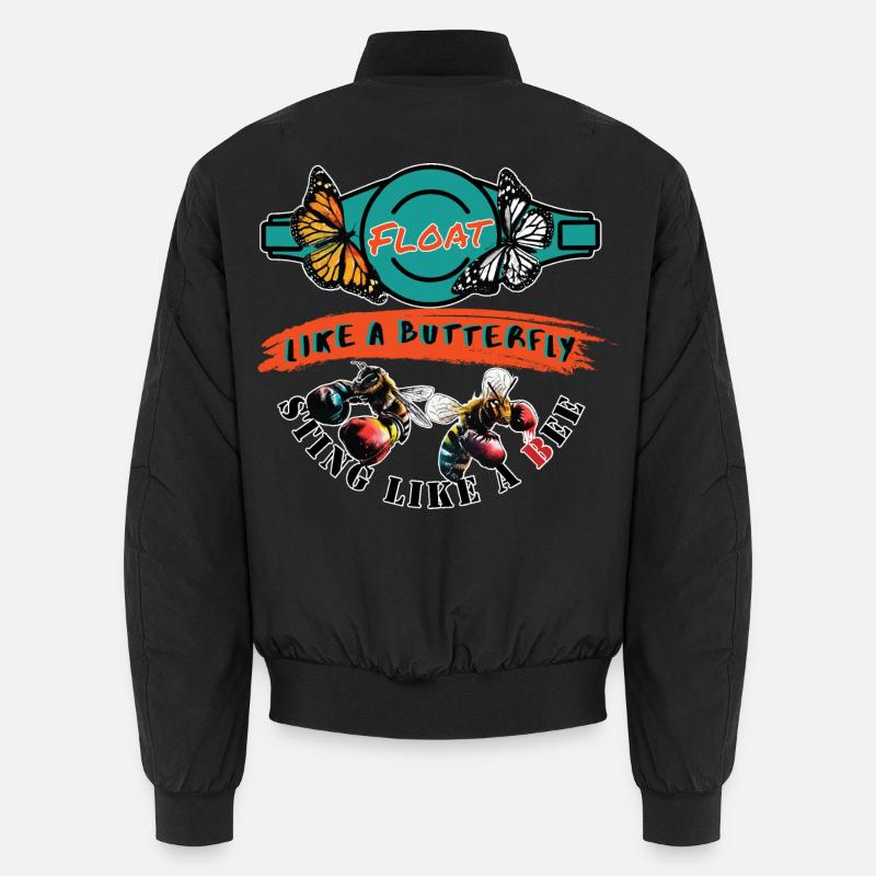 Float like a butterfly, sting like a bee Unisex Bomber Jacket