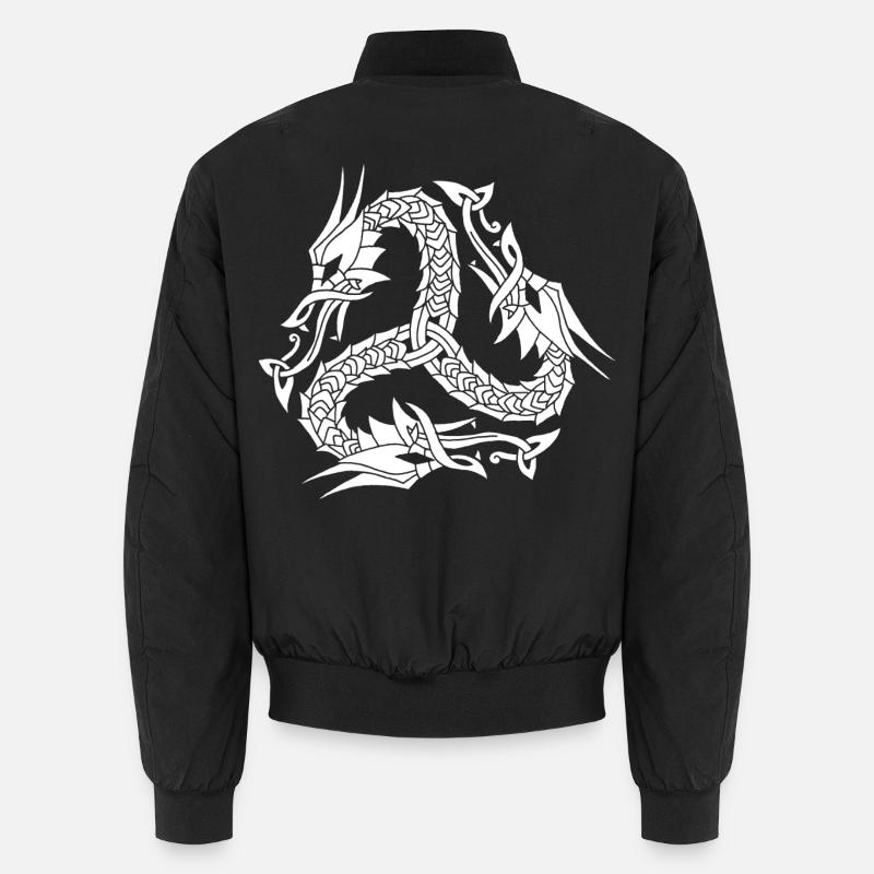 Celtic White Hydra - Unisex Bomber Jacket - black