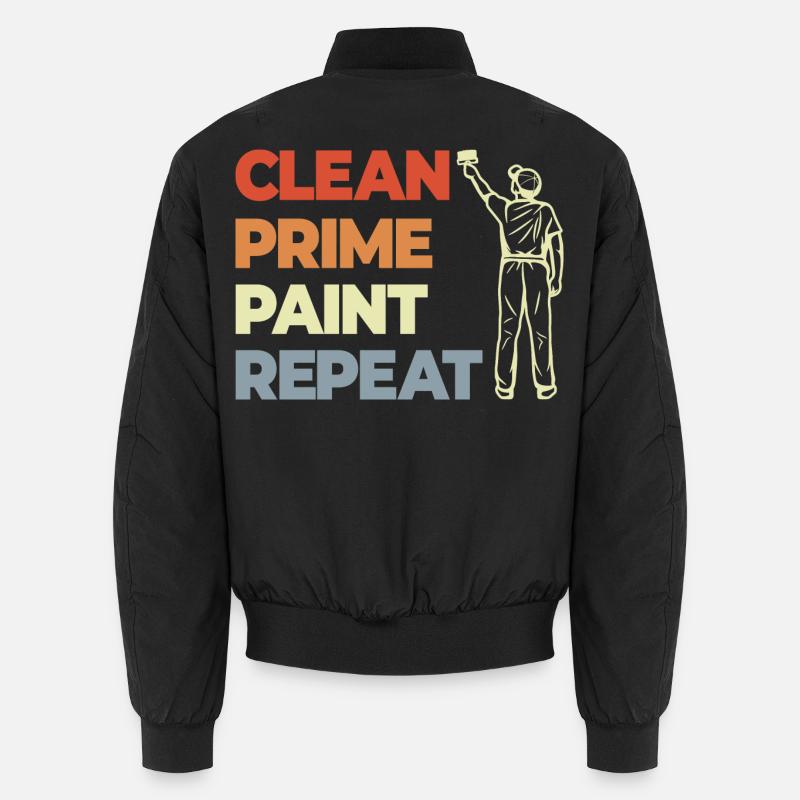Répéter la peinture Clean Prime - Bomber unisexe - noir