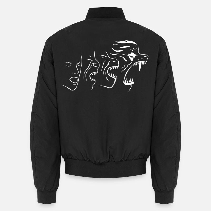 Transformation (white) - Unisex Bomber Jacket - black