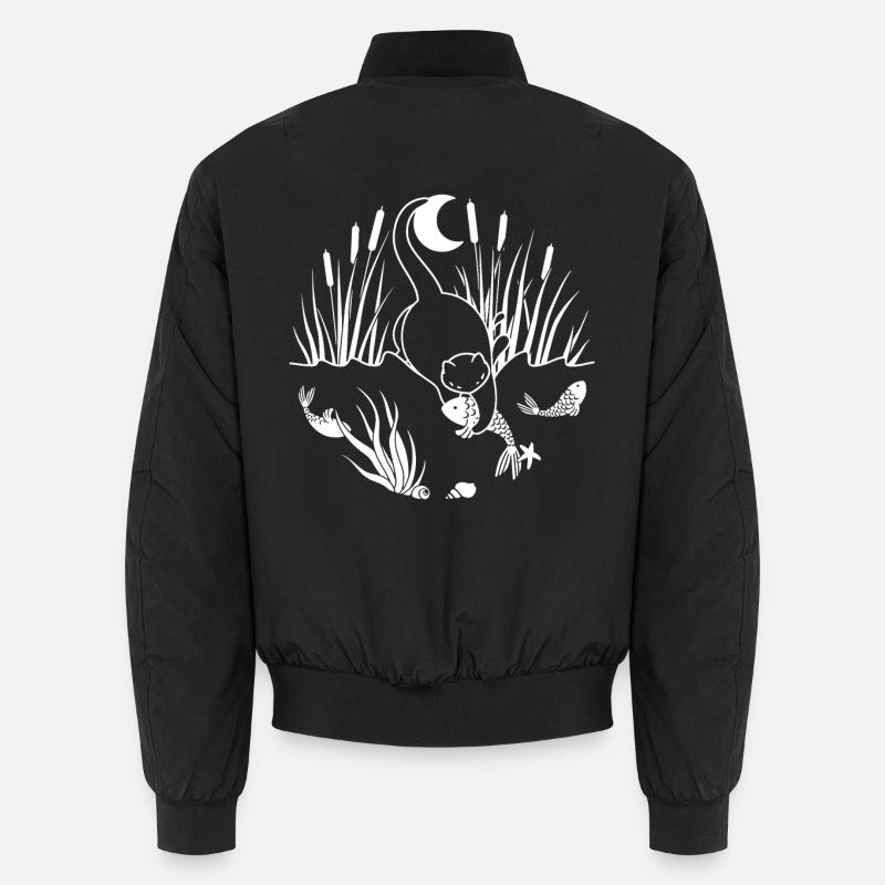 Midnight Catch - Unisex Bomber Jacket - black