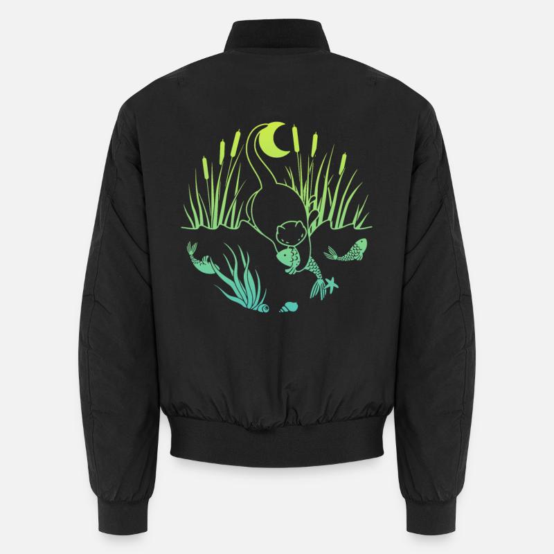 Midnight Catch - Unisex Bomber Jacket - black