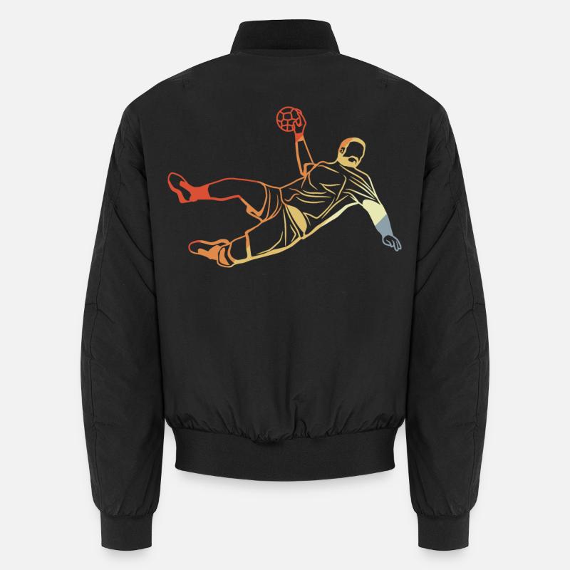 Retro Handball Player Unisex Bomber Jacket