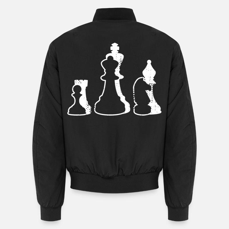 Schachfiguren Unisex Bomberjacke