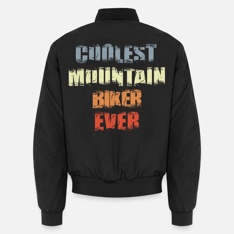 Funny mountain biker - Unisex Bomber Jacket - black