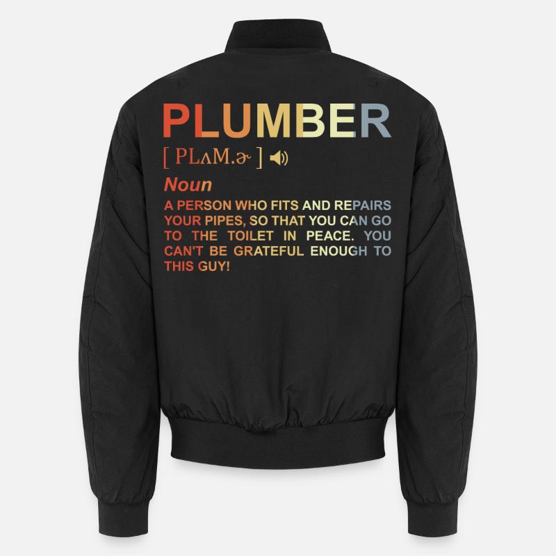 Plumber Term - Unisex Bomber Jacket - black