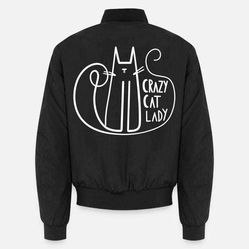 Silhouette de dame chat folle Bomber unisexe