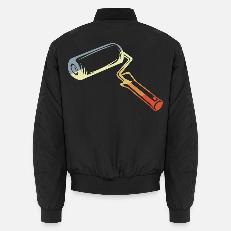 Retro Painter's Scroll Sketch Unisex Bomber Jacket