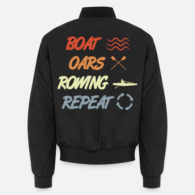 Boat Oars Rowing Repeat Unisex Bomber Jacket