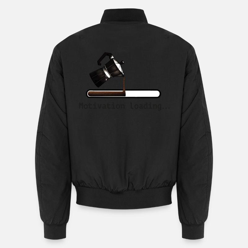 Kaffee kaffeekanne motivation loading Unisex Bomberjacke