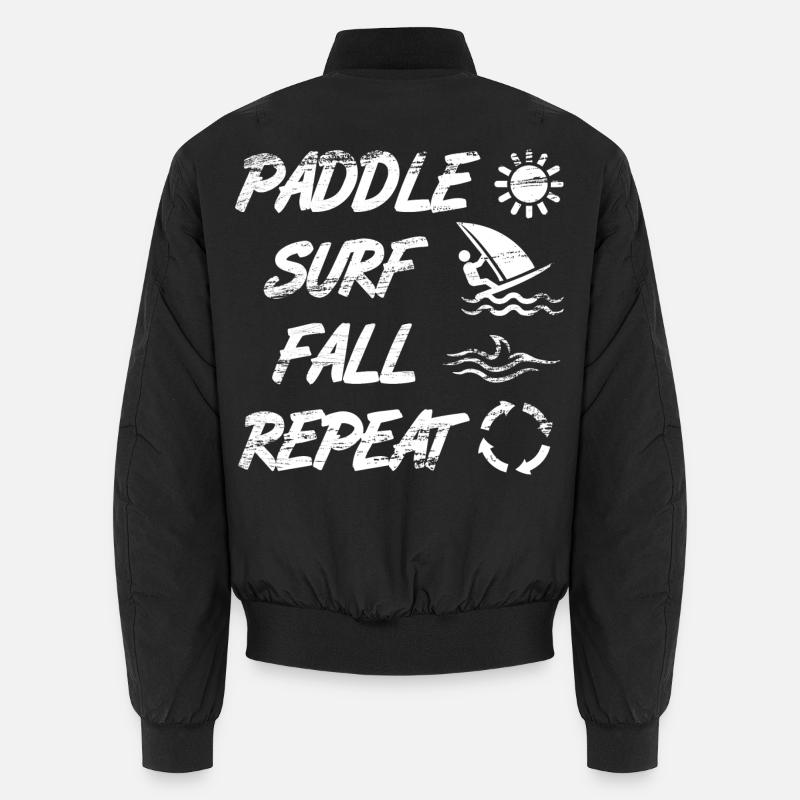 Windsurfer Saying - Unisex Bomber Jacket - black