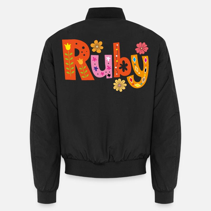 Personalized Ruby Name Unisex Bomber Jacket