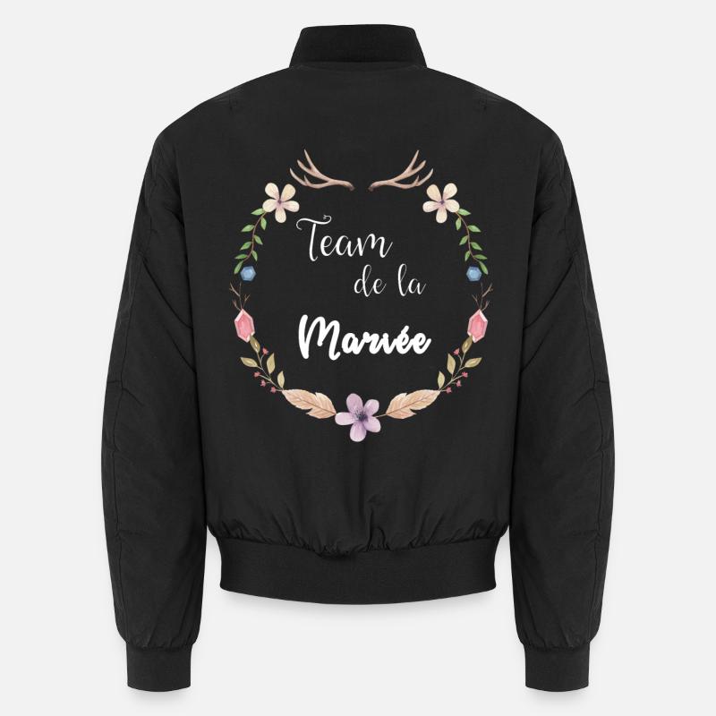 Collection mariage Bohème - Team de la Mariée Bomber unisexe