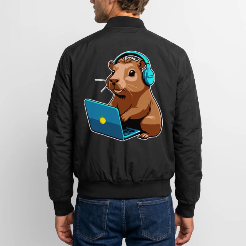 Capybara Programmeur Codeur Ordinateur Bomber unisexe