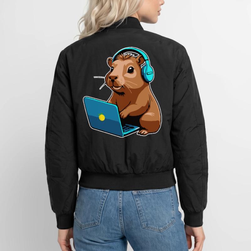 Capybara Programmeur Codeur Ordinateur Bomber unisexe