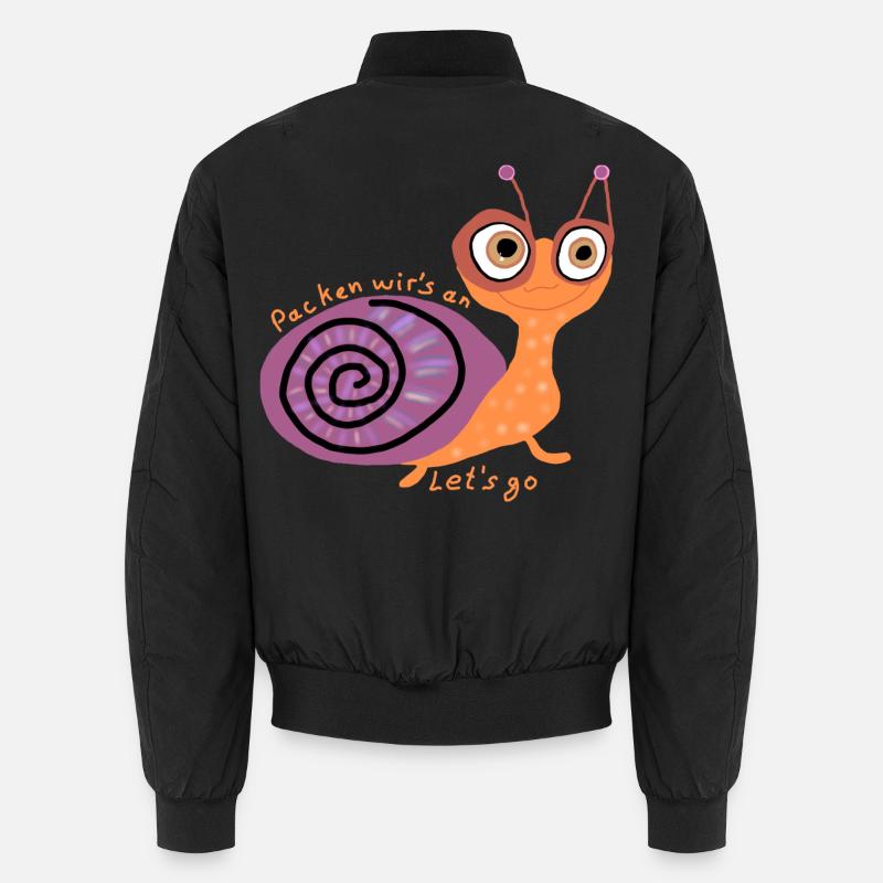 Schnecke mit Spruch Unisex Bomberjacke