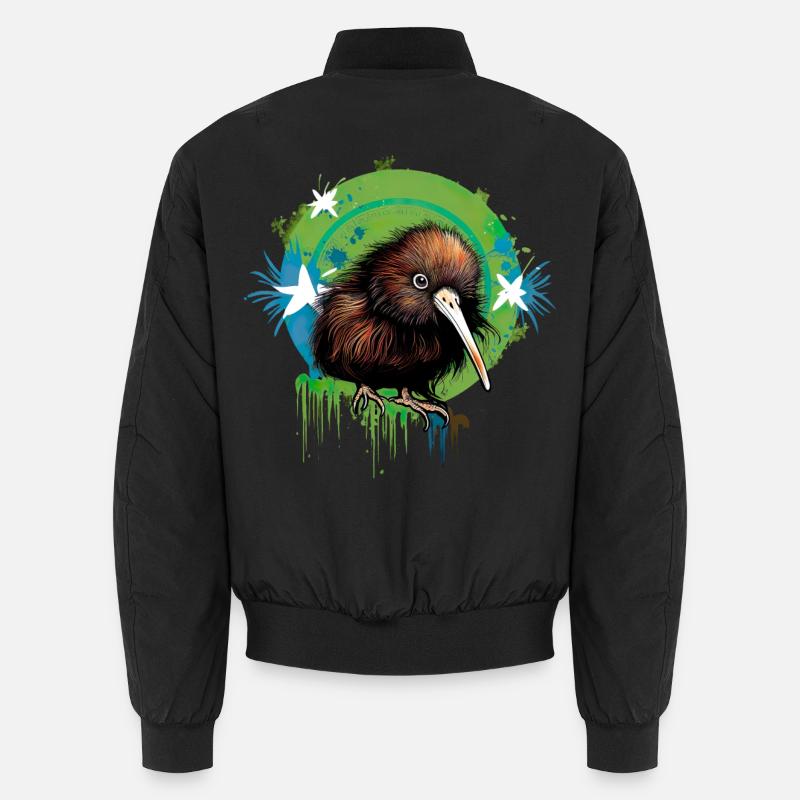 Kiwi - Unisex Bomber Jacket - black