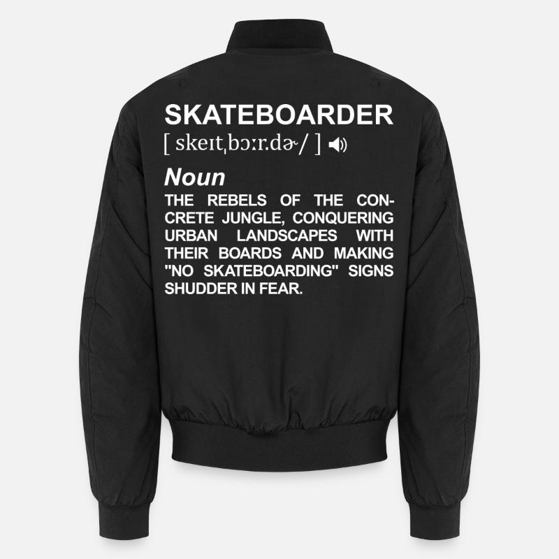 Skateboarder Definition - Unisex Bomberjacke - Schwarz