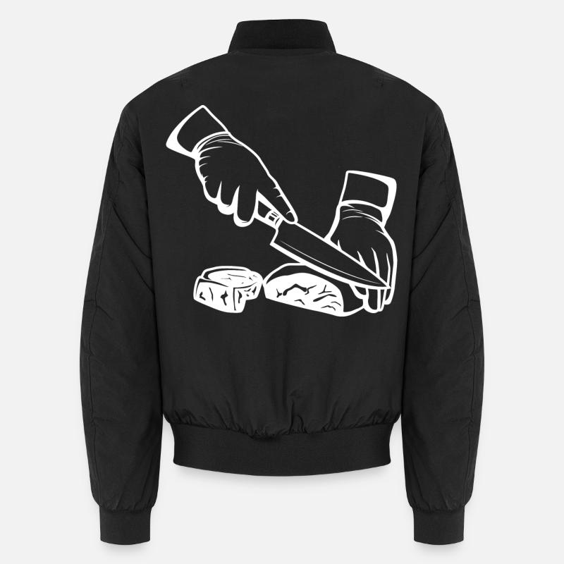 Cutting Meat Sketch Unisex Bomber Jacket