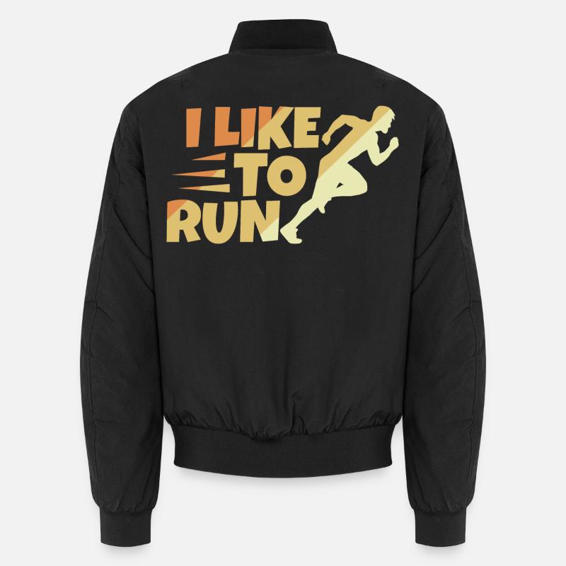 Läuferspruch - Unisex Bomberjacke - Schwarz