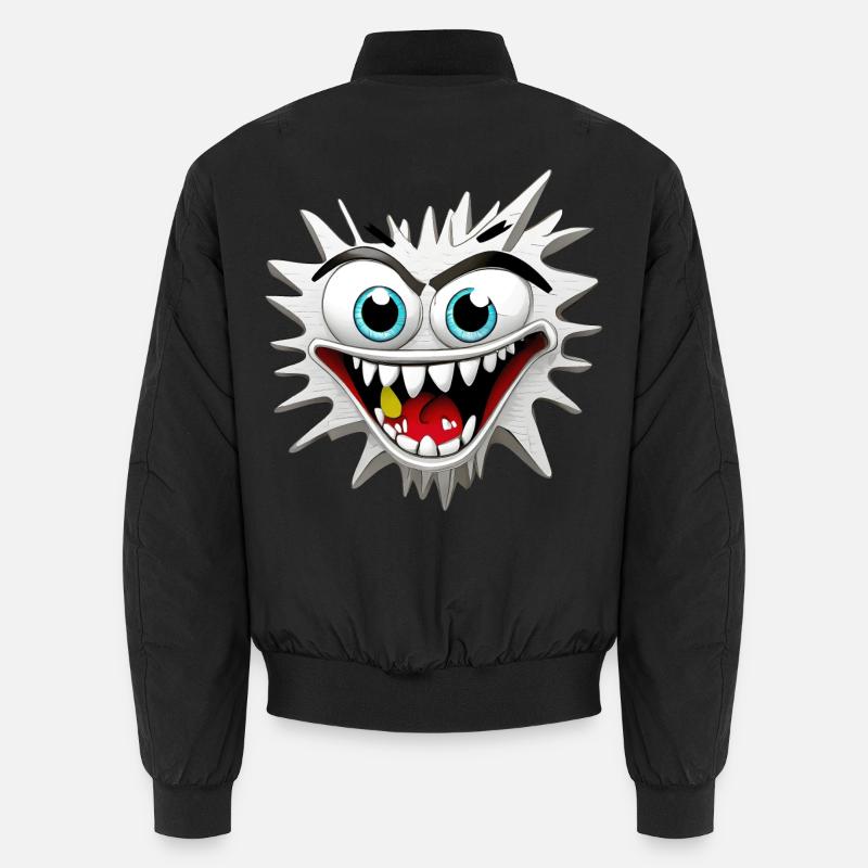 Scary and Delusional Monster Head - Unisex Bomber Jacket - black