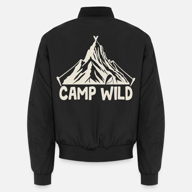 Camp Wild - Mountain Tent [White] Unisex Bomber Jacket