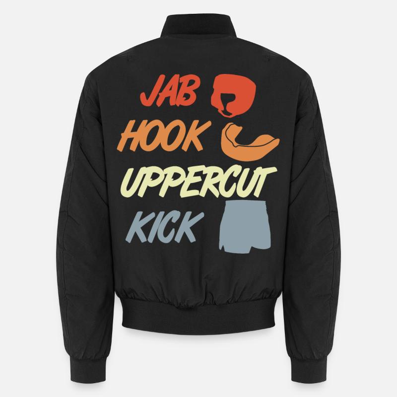 Jab Hook Uppercut Kick Unisex Bomberjacke