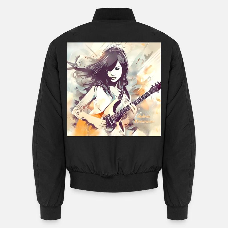 Mädchen, das Musik liebt 2 Unisex Bomberjacke