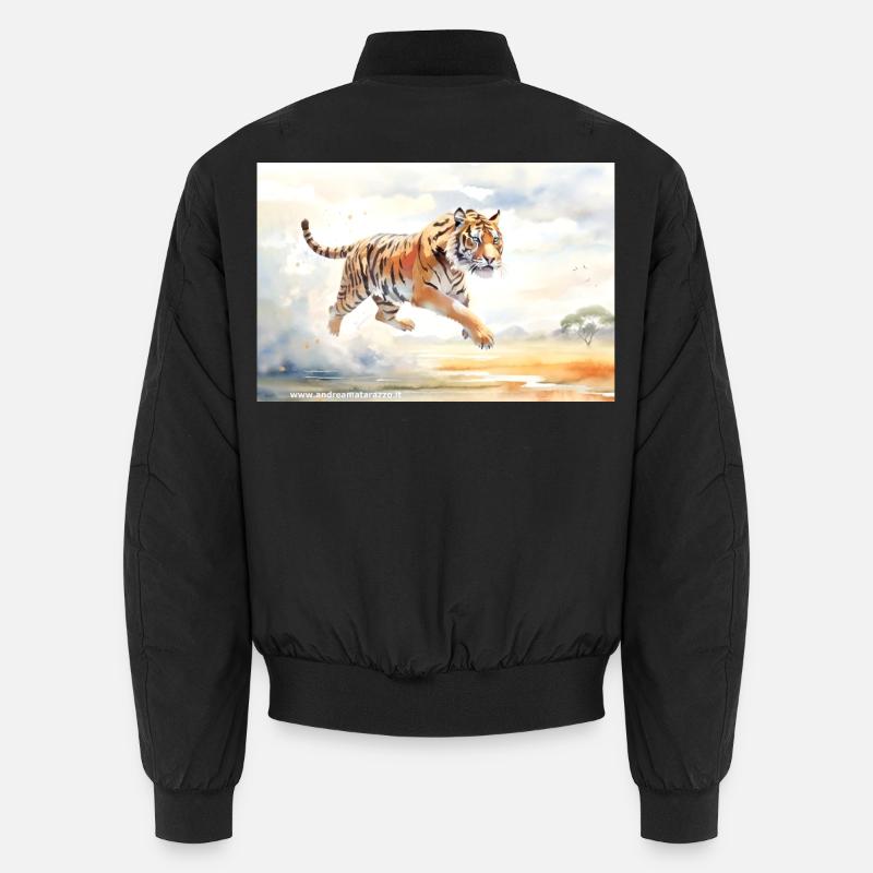 Tiger in Action Unisex Bomber Jacket