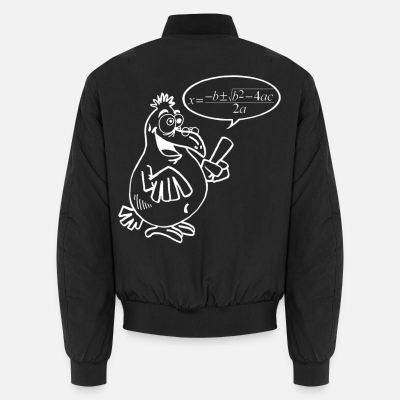 White Smart Bird Unisex Bomber Jacket