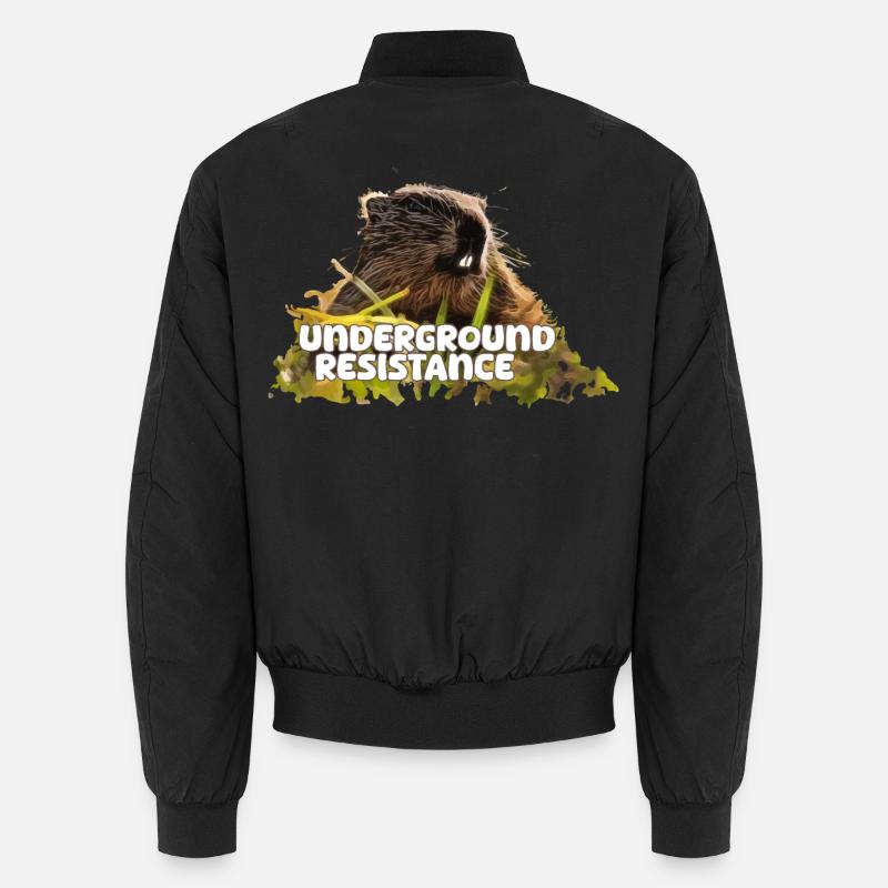 Murmeltier Underground Resistance 2024 - Unisex Bomberjacke - Schwarz