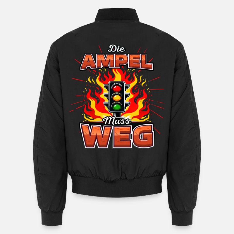 Ampel muss weg - Unisex Bomberjacke - Schwarz