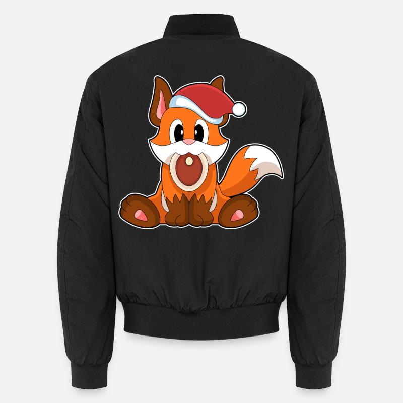 Fox Christmas Meat - Unisex Bomber Jacket - black