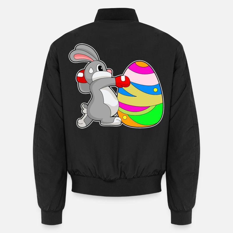 Bunny Easter Boxes - Unisex Bomber Jacket - black