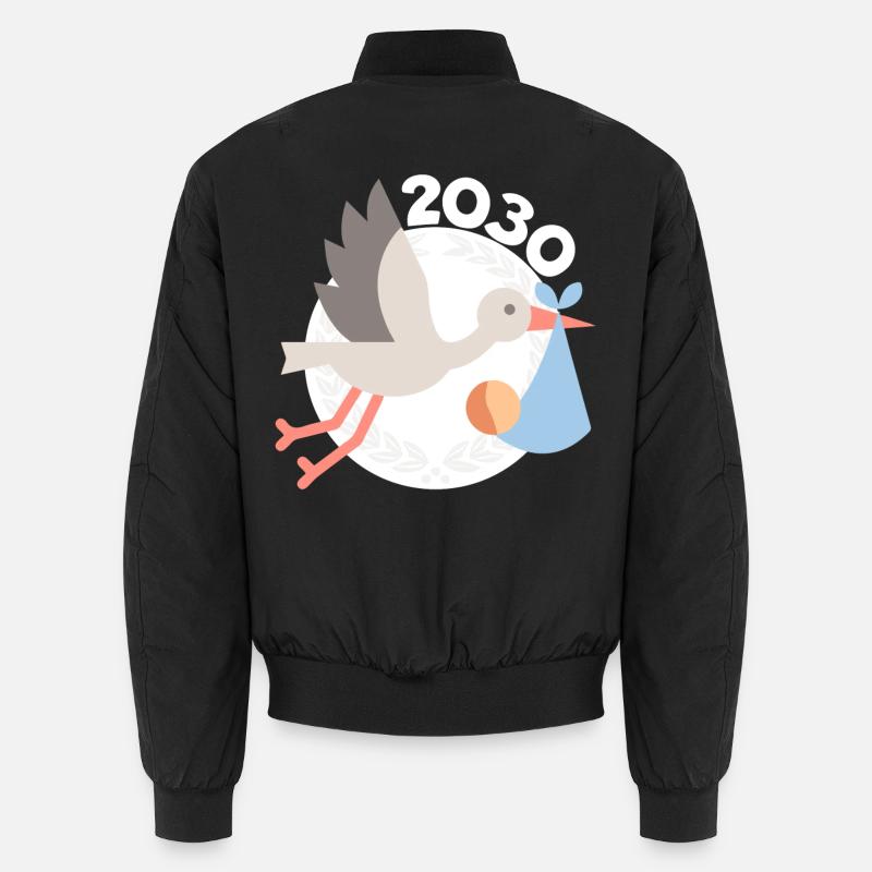 Cigogne avec bébé 2030 Bomber unisexe