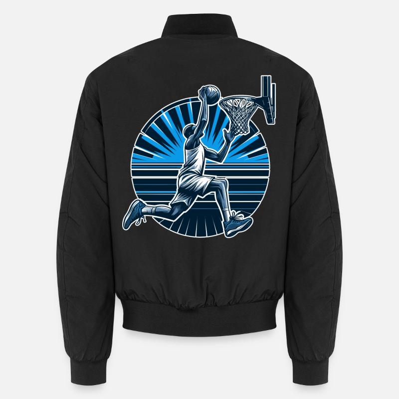 Basketball Dunking Geschenk - Unisex Bomberjacke - Schwarz