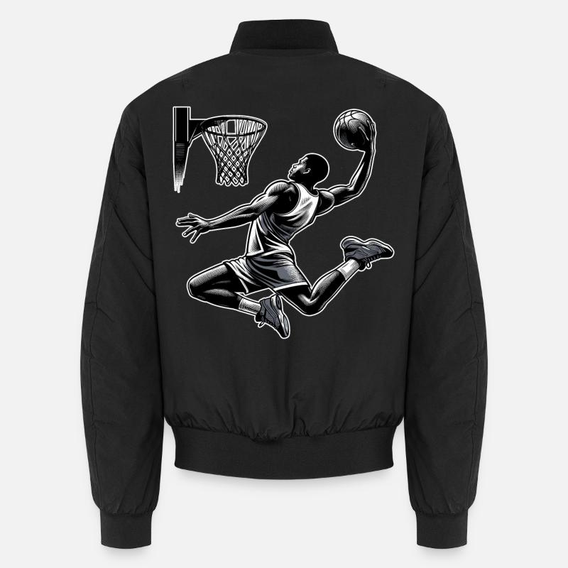 Basketball Dunking Gift - Unisex Bomber Jacket - black