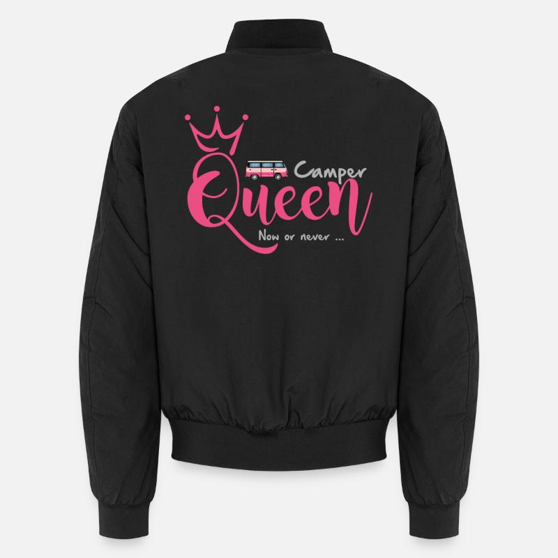 Camper Queen - Unisex Bomber Jacket - black