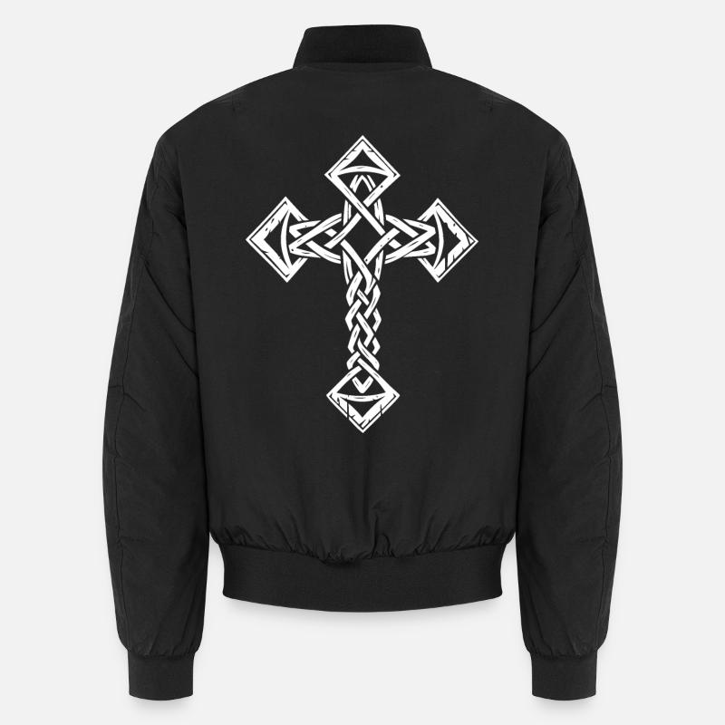 Celtic Cross Unisex Bomber Jacket